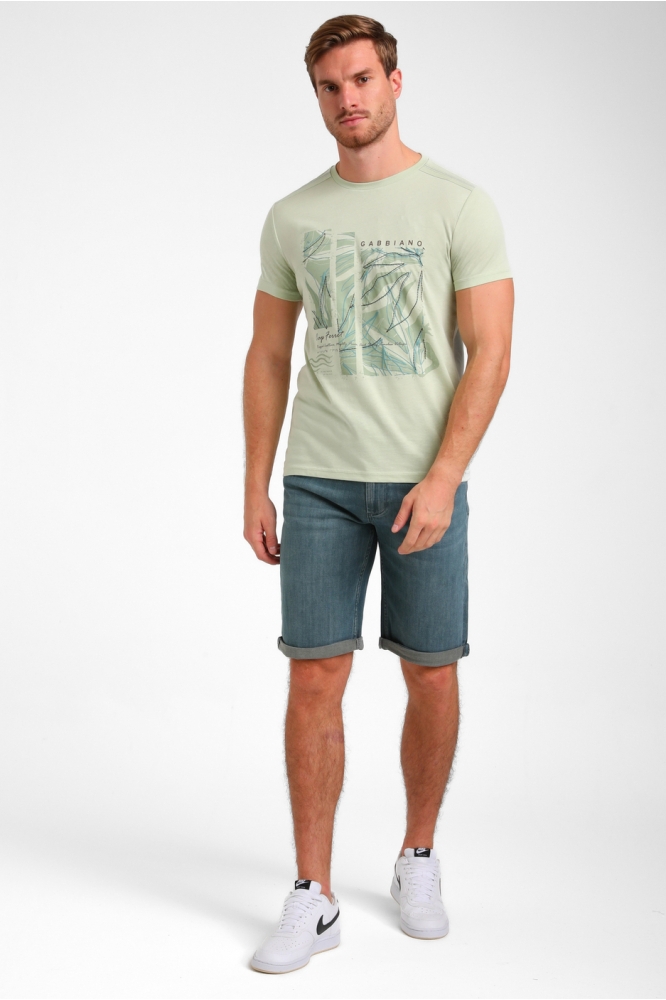 FRONT PRINTED T SHIRT 155913 MINT GREEN
